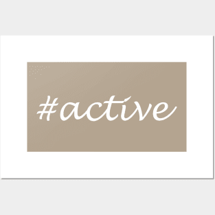 Active Word - Hashtag Design Posters and Art